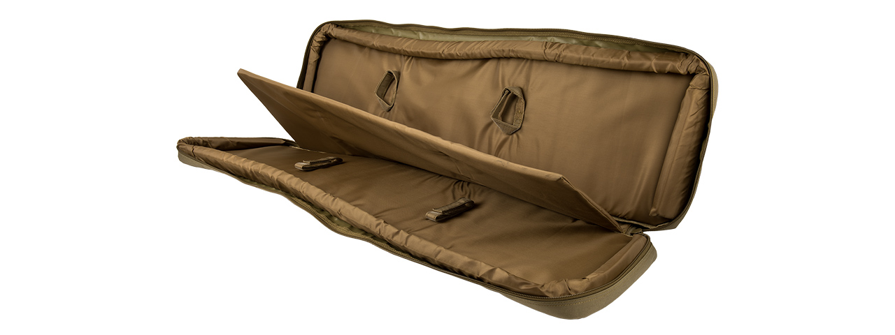 LANCER TACTICAL 1000D NYLON 3-WAY CARRY 43" DOUBLE RIFLE GUN BAG (TAN)