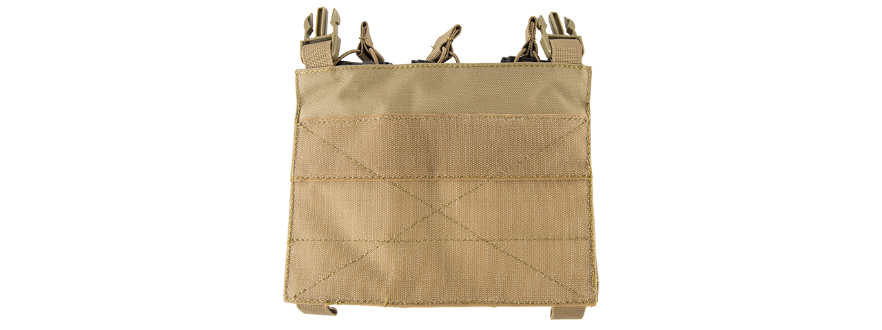 LANCER TACTICAL ADAPTIVE HOOK AND LOOP TRIPLE DUAL MAG POUCH (TAN)