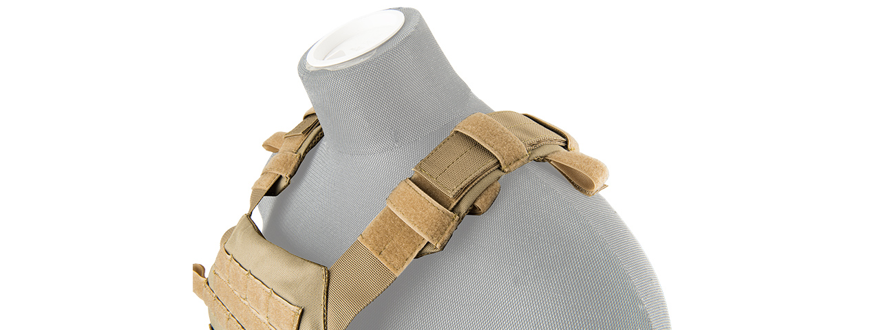 LANCER TACTICAL ASSAULT RECON PLATE CARRIER (TAN) - Click Image to Close