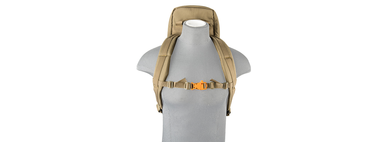 Lancer Tactical 35" Backpack V. 1 Padded Rifle Bag (Tan) - Click Image to Close