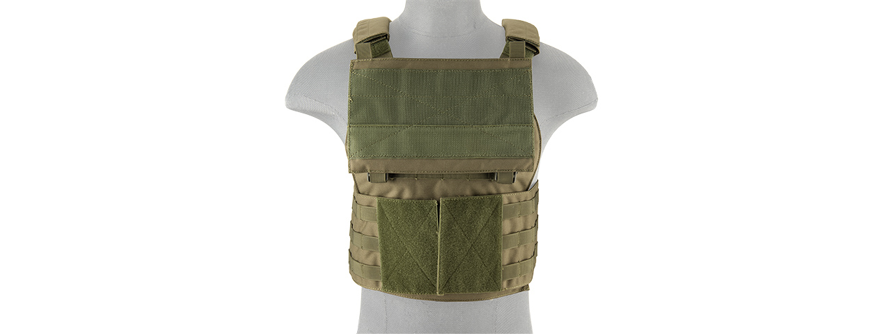 LANCER TACTICAL BUCKLE UP VERSION AIRSOFT PLATE CARRIER (OD GREEN)