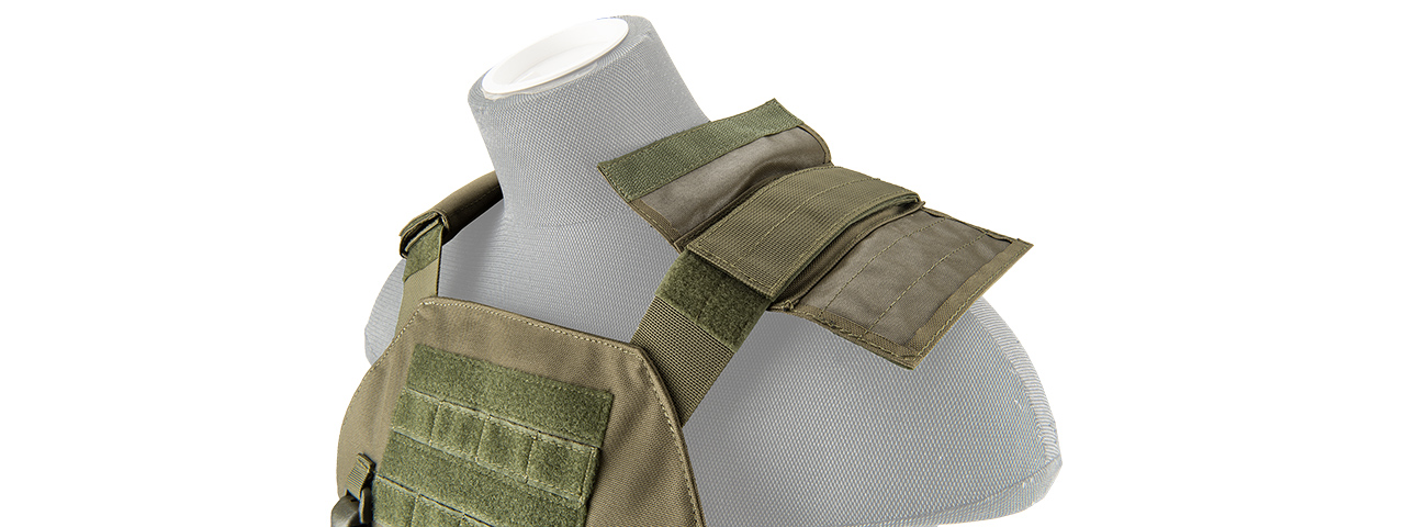 LANCER TACTICAL BUCKLE UP VERSION AIRSOFT PLATE CARRIER (OD GREEN) - Click Image to Close