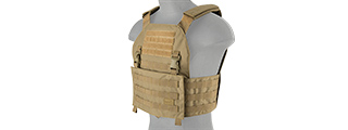 LANCER TACTICAL BUCKLE UP VERSION AIRSOFT PLATE CARRIER (TAN)