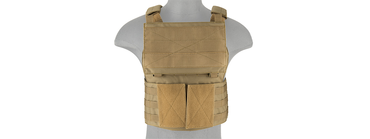 LANCER TACTICAL BUCKLE UP VERSION AIRSOFT PLATE CARRIER (TAN)