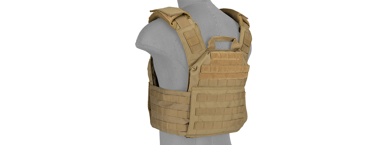 CA-313T2N SAPC w/DUAL INNER MAG POUCH + SHOULDER PADS (TAN) - Click Image to Close