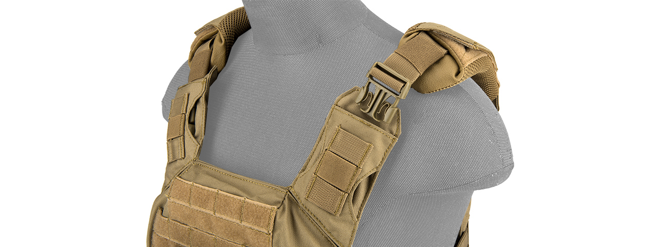 CA-313T2N SAPC w/DUAL INNER MAG POUCH + SHOULDER PADS (TAN)