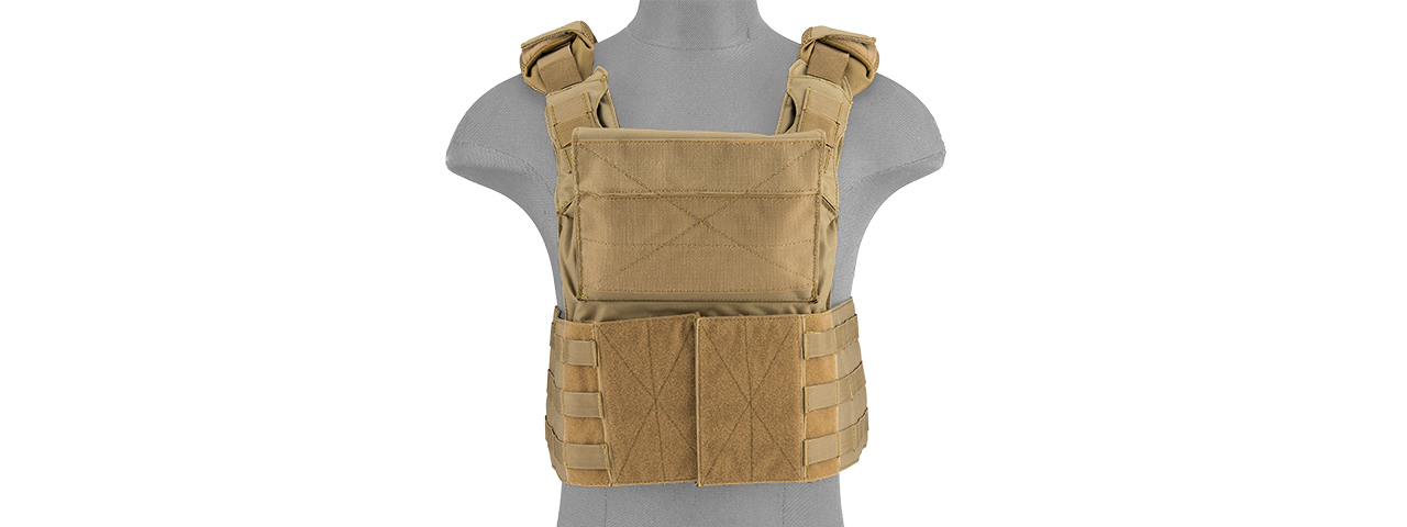 CA-313T2N SAPC w/DUAL INNER MAG POUCH + SHOULDER PADS (TAN) - Click Image to Close