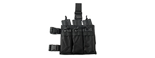 LANCER TACTICAL DROP LEG SIX M4/M16 MAGAZINE PANEL (BLACK)