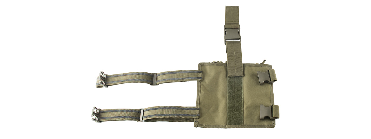 LANCER TACTICAL DROP LEG SIX M4/M16 MAGAZINE PANEL (OD GREEN) - Click Image to Close