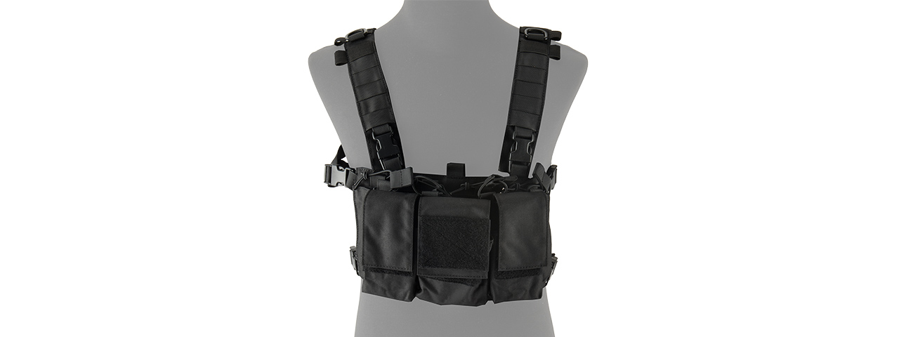 LANCER TACTICAL ADAPTIVE MULTI-PURPOSE SLIM CHEST RIG (BLACK) - Click Image to Close