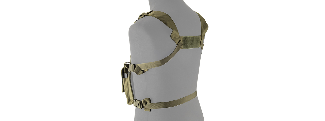 LANCER TACTICAL ADAPTIVE MULTI-PURPOSE SLIM CHEST RIG (OD GREEN) - Click Image to Close