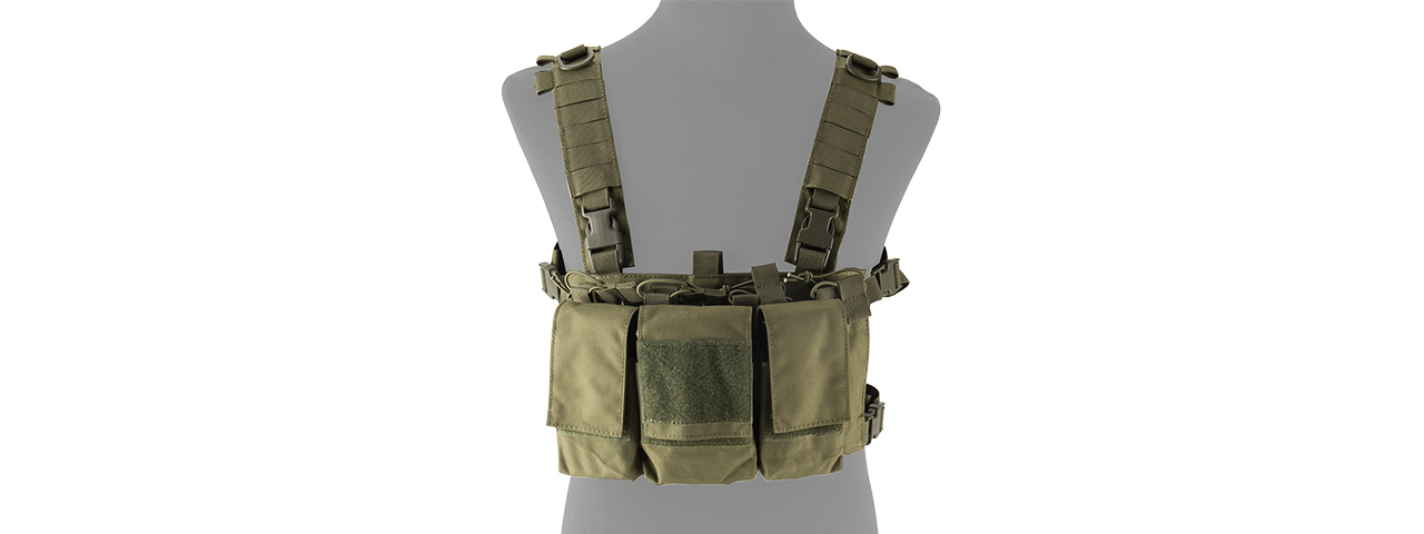 LANCER TACTICAL ADAPTIVE MULTI-PURPOSE SLIM CHEST RIG (OD GREEN) - Click Image to Close