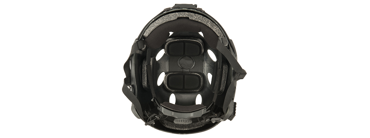 Lancer Tactical PJ Airsoft Helmet w/Side Rails [LG/XL] (CAMO BLACK)