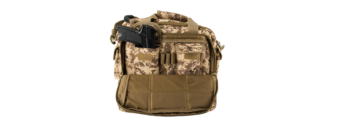 LANCER TACTICAL 1000D POLYESTER SMALL RANGE MOLLE BAG (DESERT DIGITAL) - Click Image to Close