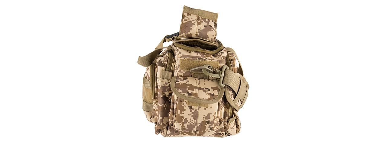 LANCER TACTICAL 1000D POLYESTER SMALL RANGE MOLLE BAG (DESERT DIGITAL) - Click Image to Close