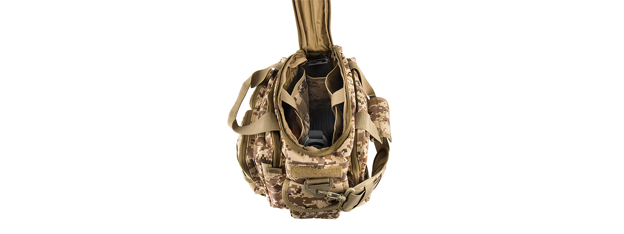 LANCER TACTICAL 1000D POLYESTER SMALL RANGE MOLLE BAG (DESERT DIGITAL) - Click Image to Close