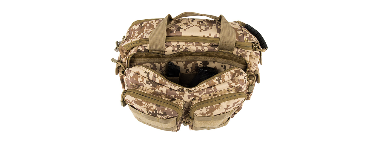 LANCER TACTICAL 1000D POLYESTER SMALL RANGE MOLLE BAG (DESERT DIGITAL)