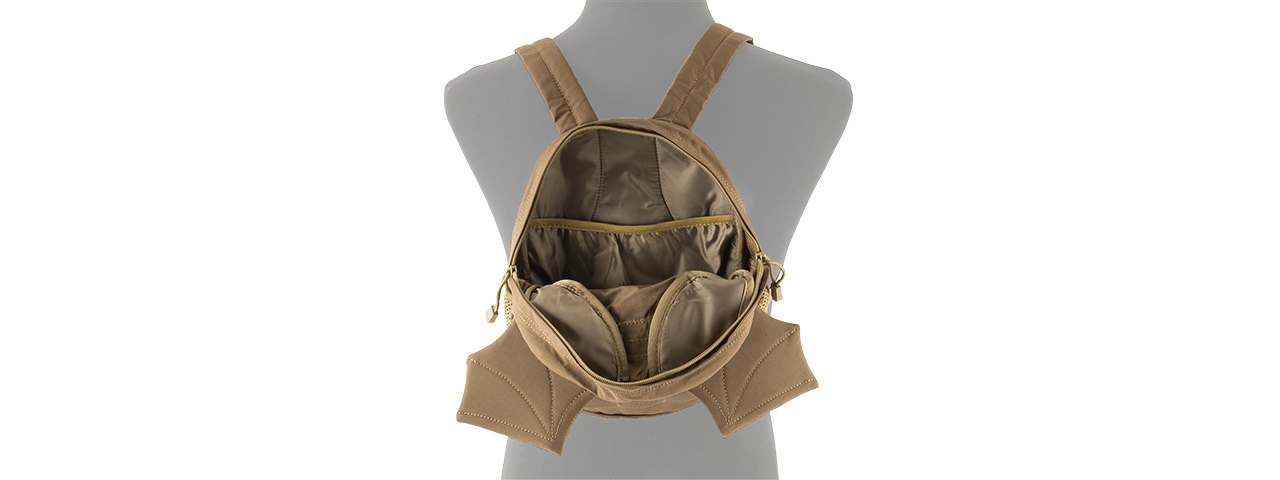 LANCER TACTICAL 1000D NYLON TACTICAL BAT WING BACKPACK - MEDIUM (TAN) - Click Image to Close