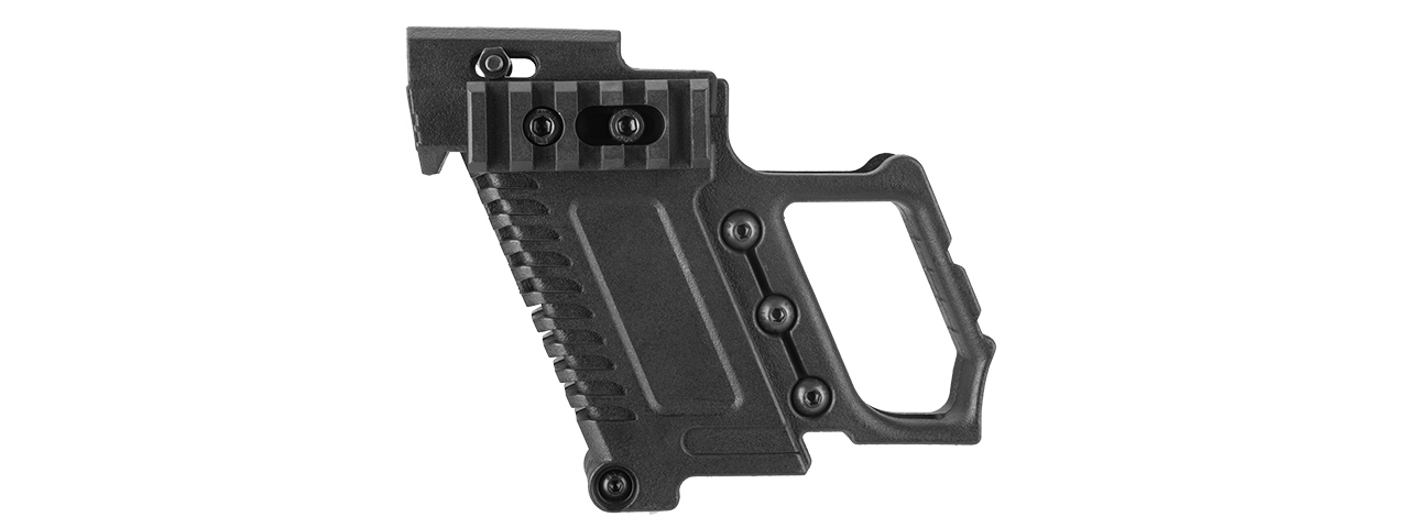 LANCER TACTICAL PISTOL CARBINE KIT FOR G-SERIES TYPE GBB PISTOLS (BLACK) - Click Image to Close