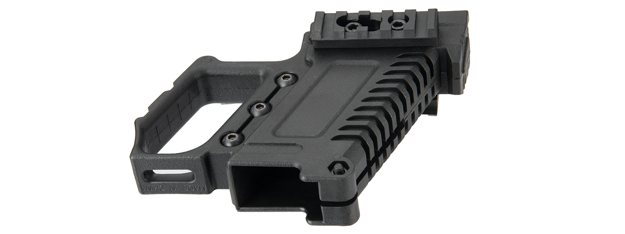 LANCER TACTICAL PISTOL CARBINE KIT FOR G-SERIES TYPE GBB PISTOLS (BLACK) - Click Image to Close