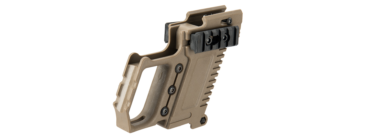 LANCER TACTICAL PISTOL CARBINE KIT FOR G-SERIES TYPE GBB PISTOLS (TAN) - Click Image to Close