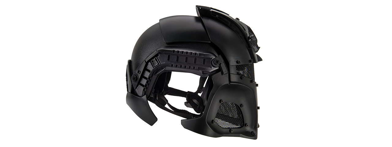 Interstellar Battle Trooper Full Face Airsoft Helmet (BLACK) - Click Image to Close