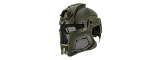 Interstellar Battle Trooper Full Face Airsoft Helmet (OD GREEN)