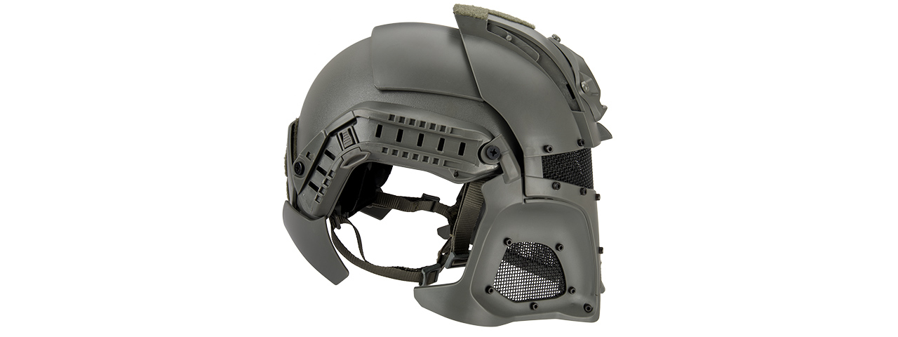 Interstellar Battle Trooper Full Face Airsoft Helmet (FOLIAGE GREEN) - Click Image to Close