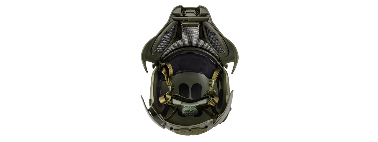 Interstellar Battle Trooper Full Face Airsoft Helmet (OD GREEN) - Click Image to Close