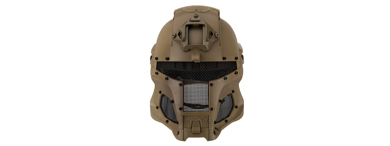Interstellar Battle Trooper Full Face Airsoft Helmet (TAN) - Click Image to Close