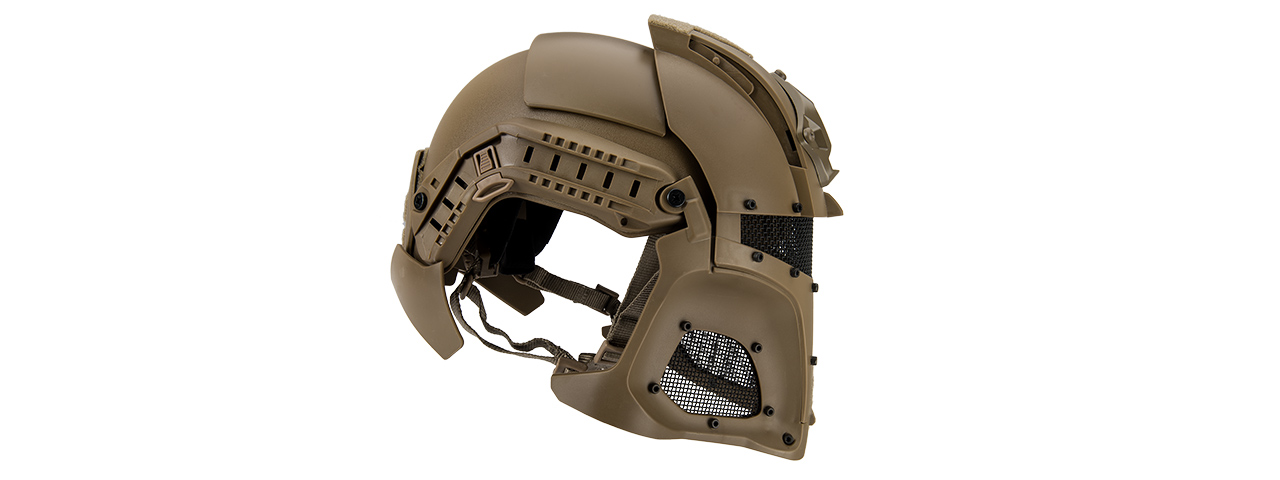 Interstellar Battle Trooper Full Face Airsoft Helmet (TAN) - Click Image to Close