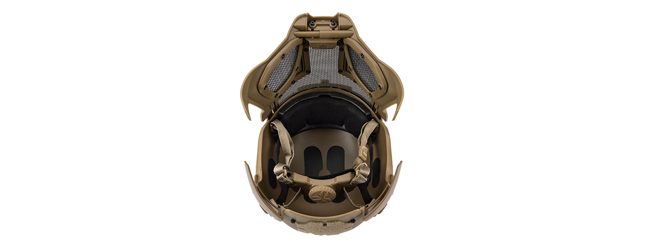 Interstellar Battle Trooper Full Face Airsoft Helmet (TAN) - Click Image to Close