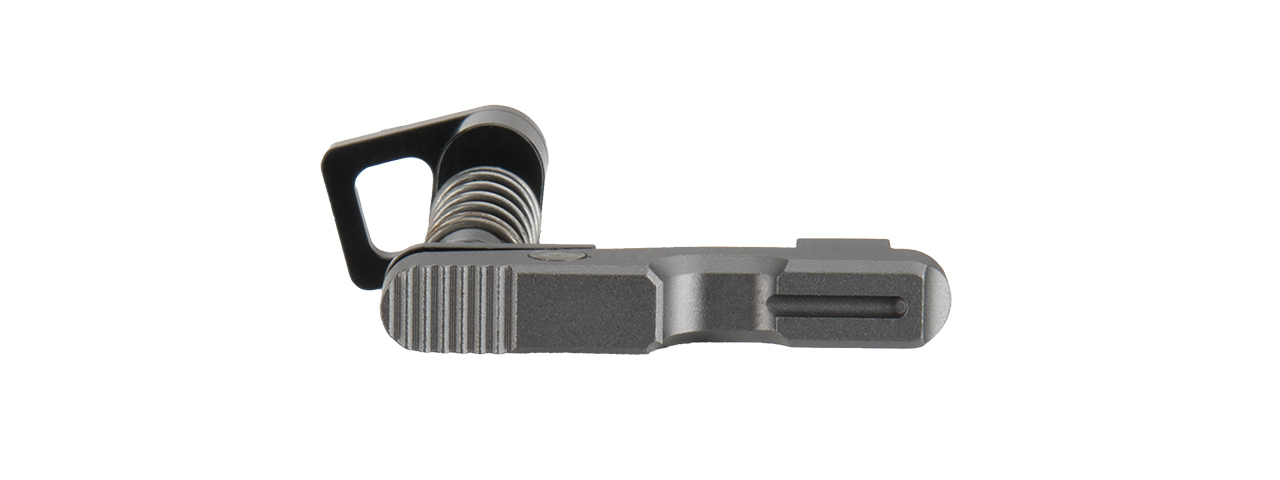 Lancer Tactical Extended Lightweight Mag Release for M4/M16 Airsoft Rifle (Color: Grey) - Click Image to Close