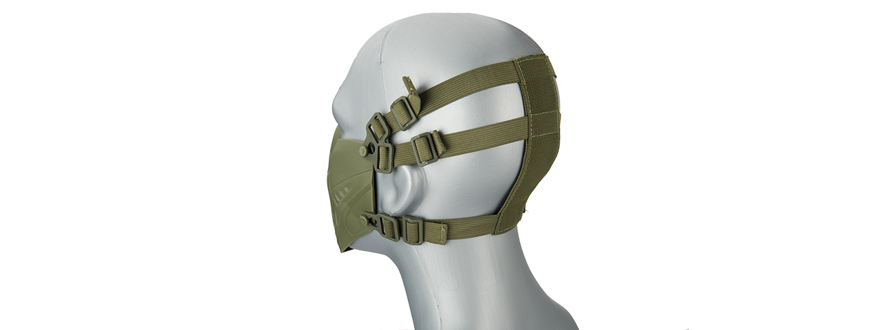 Lower Attack Face Protection (OD GREEN) - Click Image to Close