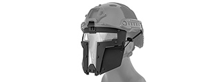 T-SHAPED WINDOWED ATTACHMENT FACE MASK FOR FAST/BUMP HELMETS (BLACK)