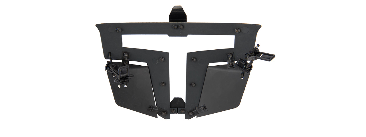 T-SHAPED WINDOWED ATTACHMENT FACE MASK FOR FAST/BUMP HELMETS (BLACK)