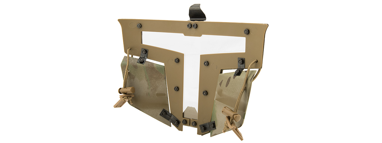 T-SHAPED WINDOWED ATTACHMENT FACE MASK FOR FAST/BUMP HELMETS (CAMO)
