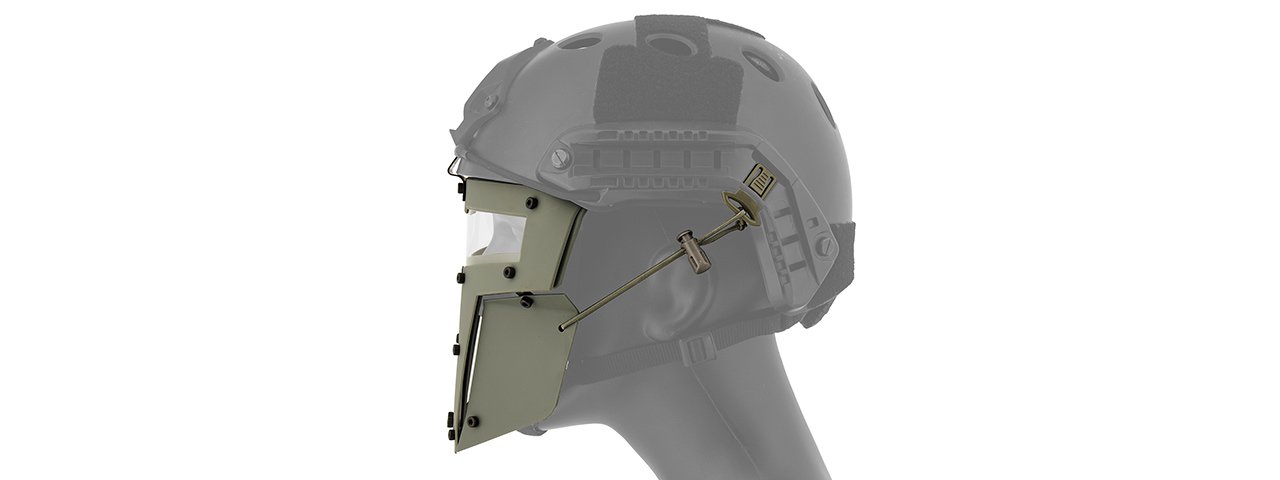 T-SHAPED WINDOWED ATTACHMENT FACE MASK FOR FAST/BUMP HELMETS (GRAY)