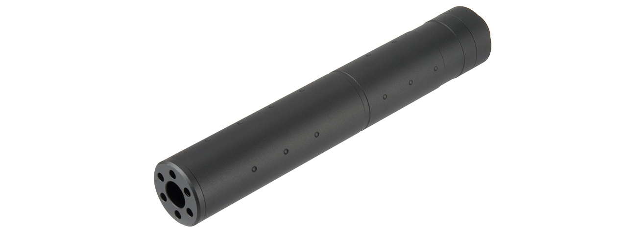 Lancer Tactical 195mm Aluminum Dot Mock Suppressor (Black) - Click Image to Close