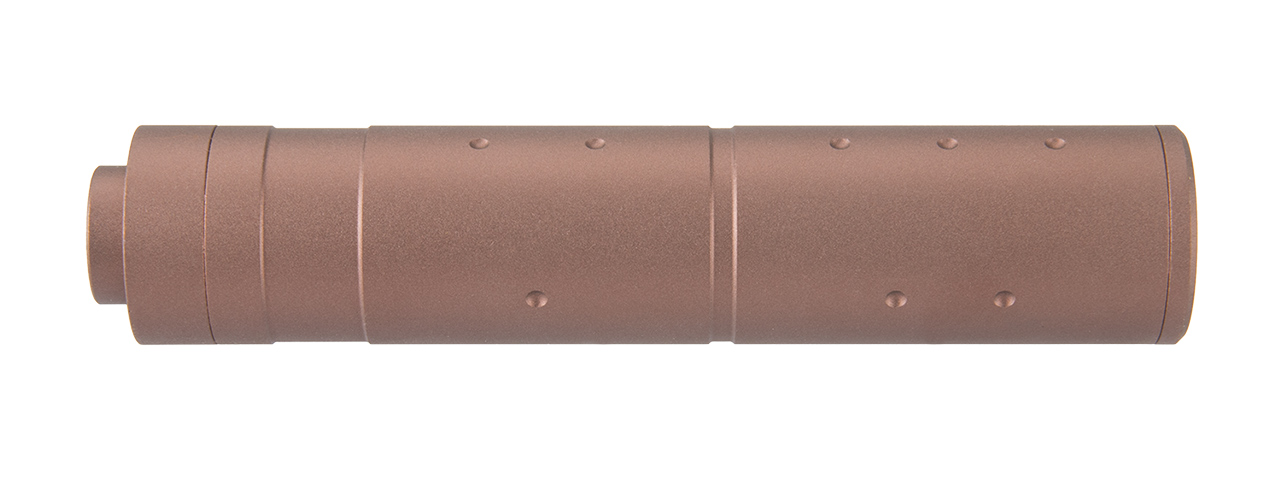 LANCER TACTICAL 155MM ALUMINUM DOT MOCK SUPPRESSOR (COYOTE BROWN) - Click Image to Close