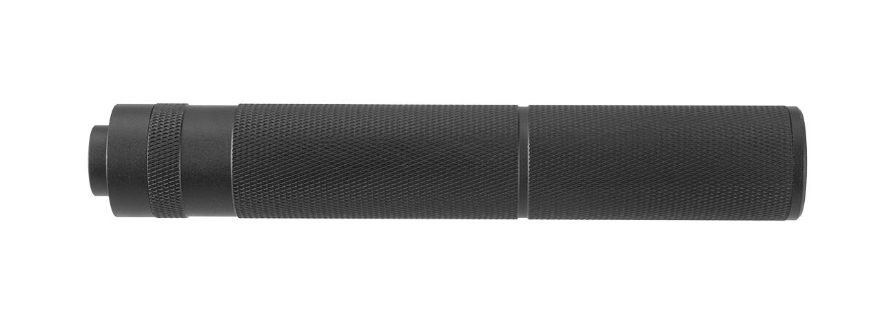 Lancer Tactical 195mm Aluminum Knurled Mock Suppressor (Black)