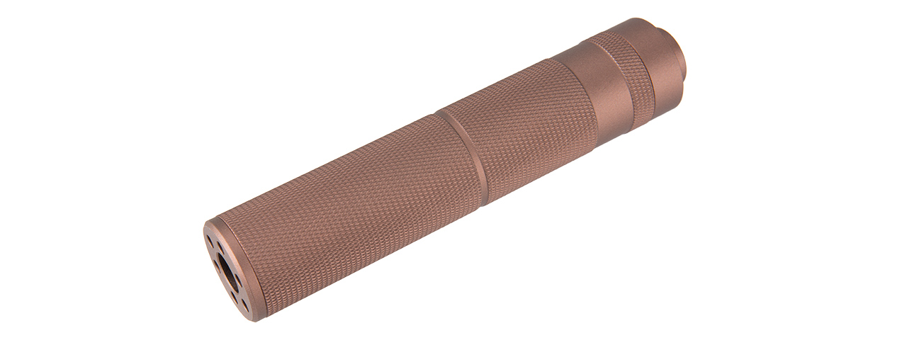 LANCER TACTICAL 155MM ALUMINUM KNURLED MOCK SUPPRESSOR (COYOTE BROWN)