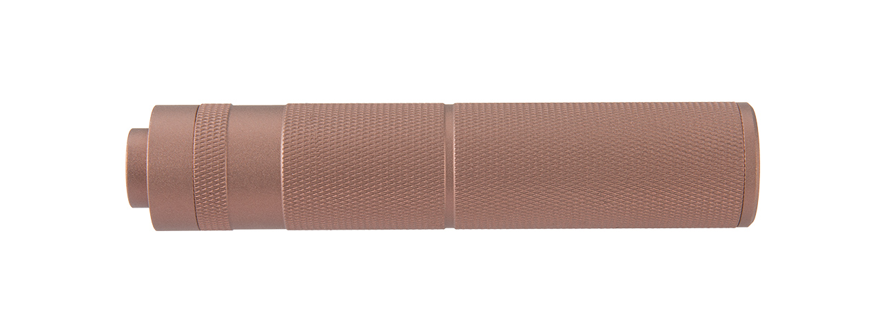 LANCER TACTICAL 155MM ALUMINUM KNURLED MOCK SUPPRESSOR (COYOTE BROWN)