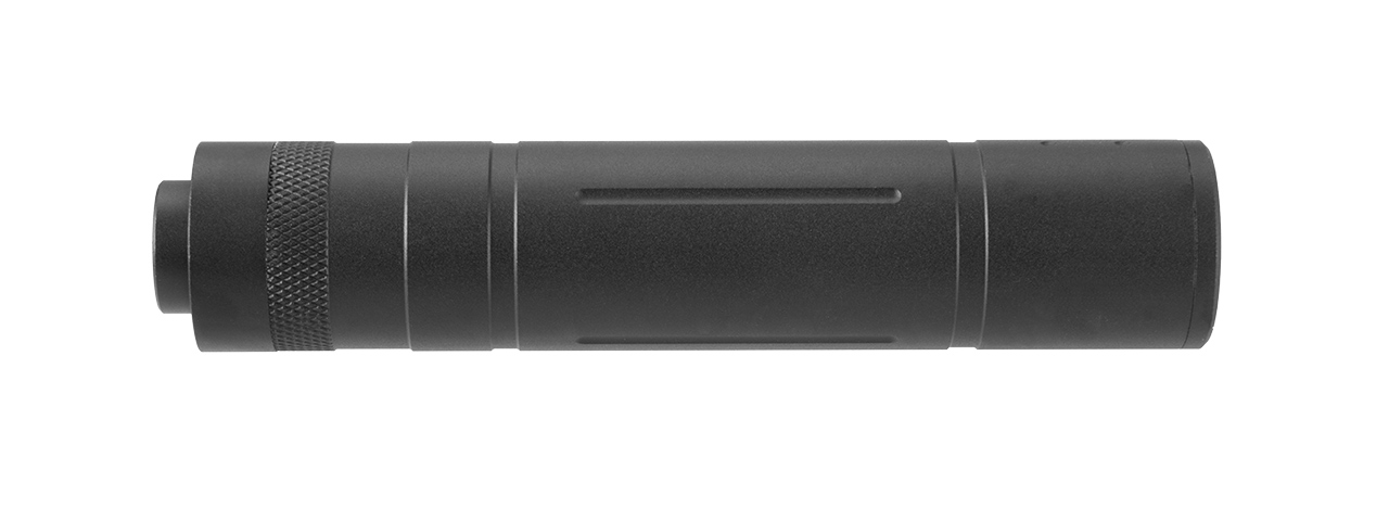 LANCER TACTICAL 155MM ALUMINUM SLOT-CUT MOCK SUPPRESSOR (BLACK)