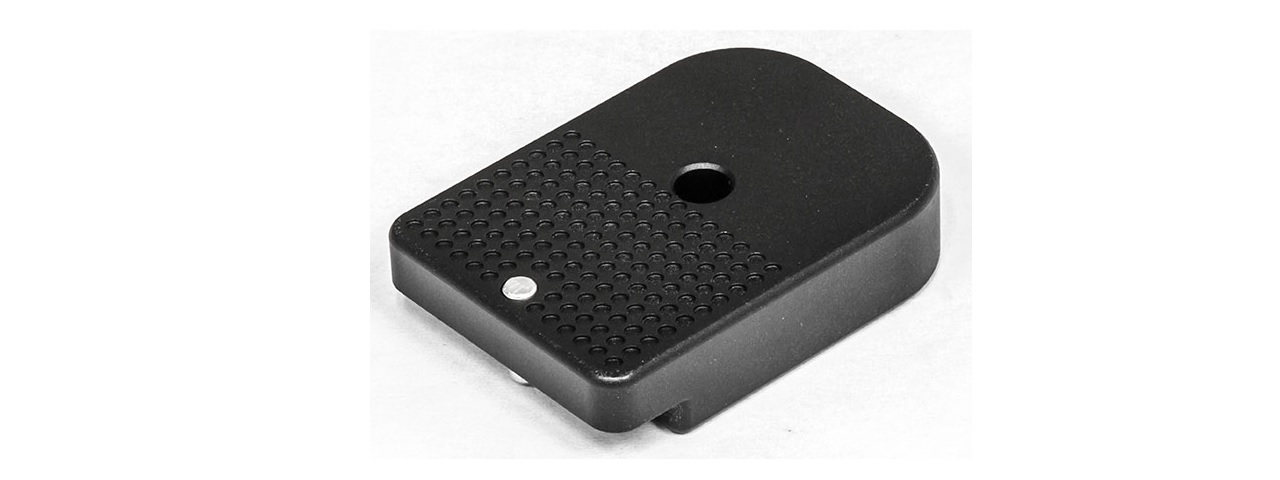 COWCOW DOTTAC ALUMINUM MAGAZINE BASE (BLACK) - Click Image to Close