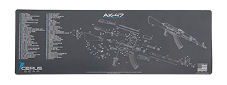 CERUS GEAR SCHEMATICS FOR AK47 RIFLE PROMAT GUN MAT (GRAY)