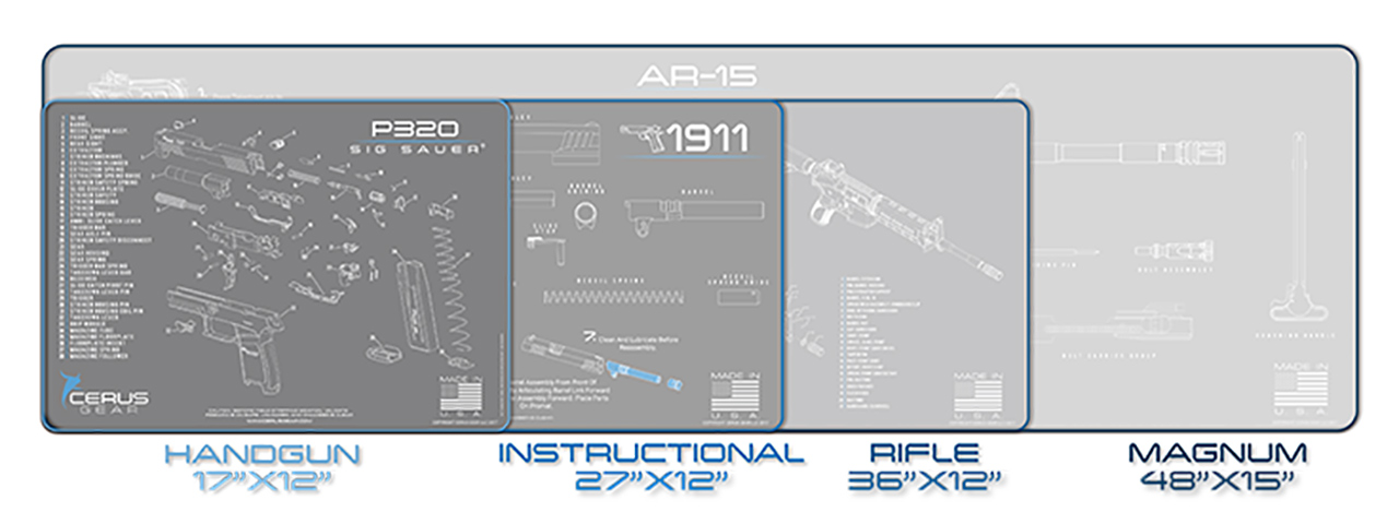 CERUS GEAR SCHEMATICS FOR AK47 RIFLE PROMAT GUN MAT (GRAY) - Click Image to Close