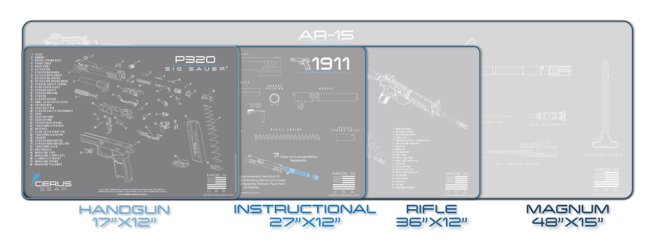 CERUS GEAR SCHEMATICS FOR AK47 RIFLE PROMAT GUN MAT (GRAY) - Click Image to Close