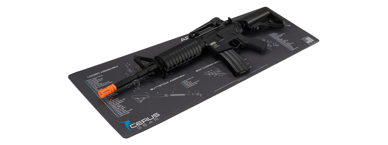 CERUS GEAR SCHEMATICS FOR AR-15 RIFLE PROMAT GUN MAT (GRAY)