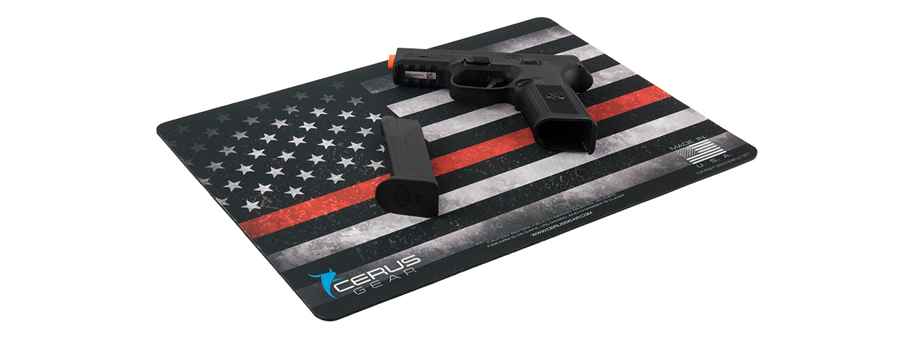 CERUS GEAR LINE LIVES MATTER PROMAT RED LINE PISTOL MAT (FULL COLOR)